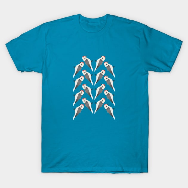 Stylish Woodpecker Pattern T-Shirt by Davey's Designs